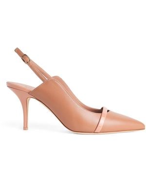 Malone Souliers Leather Marion Slingback Court Shoes 70 - Natural