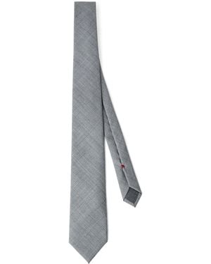 Brunello Cucinelli Virgin Wool Tie - Gray