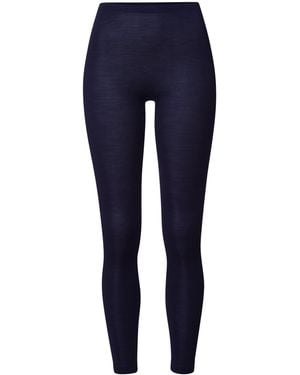 Hanro Woollen Silk Leggings - Blue