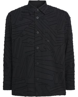 IM MEN Geometry Jacquard Shirt - Black