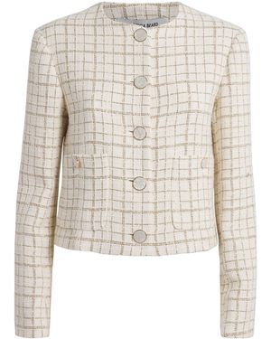 Veronica Beard Metallic Tweed Andrea Jacket - White