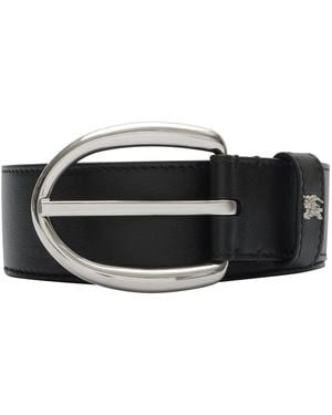 Burberry Leather Ekd Belt - Black