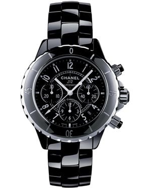 CHANEL Ceramic And Steel J12 Chronograph Watch - Black