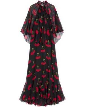Valentino Silk Cherryfic Maxi Dress - Red