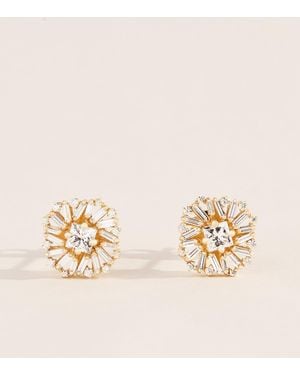 Suzanne Kalan And Diamond Flower Stud Earrings - Natural
