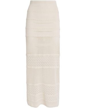 Devon Windsor Crochet Yasmin Maxi Skirt - White