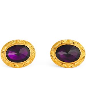 Broski And Amethyst Cufflinks - Blue