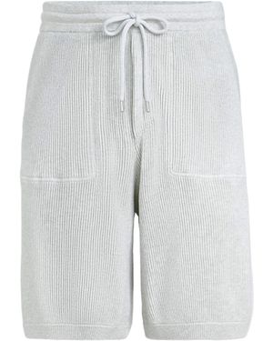 Brunello Cucinelli Linen Drawstring Bermuda Shorts - Grey