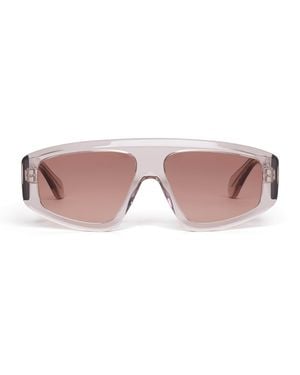 Alaïa Acetate Aviator Mask Sunglasses - Pink