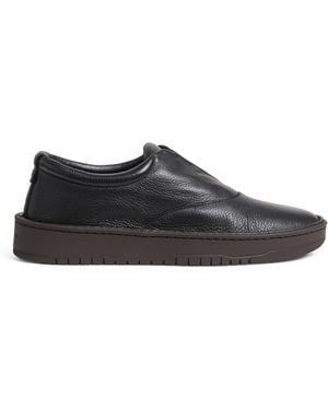 Giorgio Armani Deerskin Slippers - Black