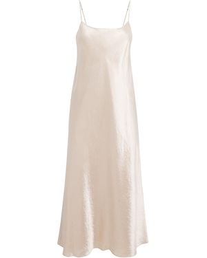 Vince Sleeveless Slip Midi Dress - White