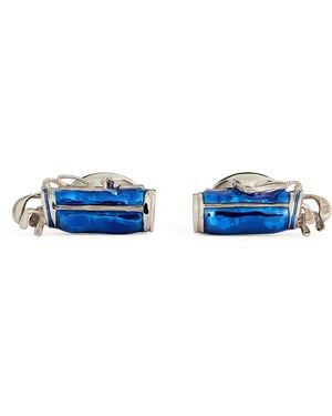 Deakin & Francis Sterling Golf Cufflinks - Blue