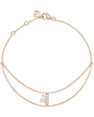 Repossi And Diamond Serti Sur Vide Chain Bracelet - Metallic