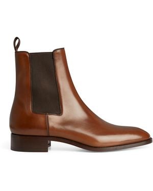 Christian Louboutin Samson Leather Boots - Brown