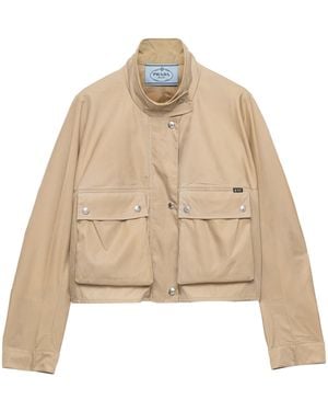 Prada Washed Re-Nylon Jacket - Natural
