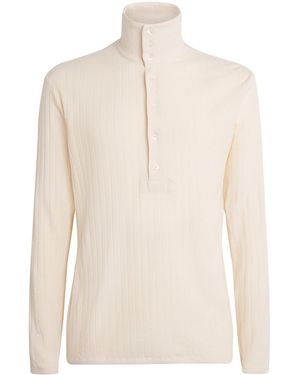 Paul Smith Cotton-Linen Henley Sweater - White