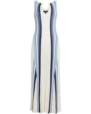 Theory Ribbed Stripe Maxi Dress - Blue