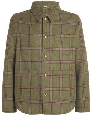 Thom Browne Wool Utility Patch Pocket Shirt Jacket - Green