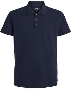 PAIGE Cotton Demille Polo Shirt - Blue