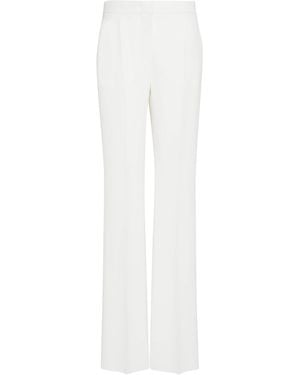 Max Mara Straight Tuxedo Pants - White