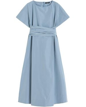 Weekend by Maxmara Taffeta Gathered Midi Dress - Blue