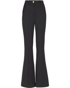 Balmain Wool Tailored Trousers - Black