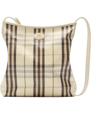 Burberry Small Canvas Highlands Shoulder Bag - Metallic