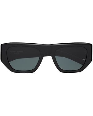 Saint Laurent Pillowed Square Sunglasses - Black