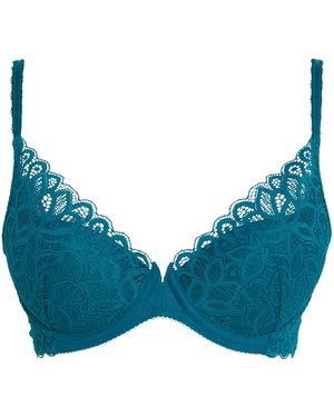 Wacoal Underwire Plunge Push-Up Bra - Blue