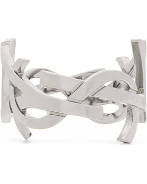 Saint Laurent Twist Cassandre Ring - Gray