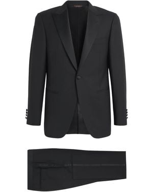 Canali Wool 2-Piece Tuxedo - Black
