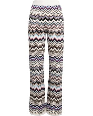 Missoni Chevron Knit Trousers - White