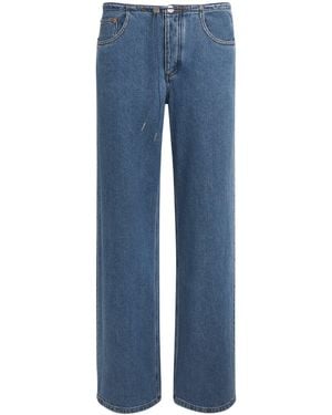 Still Here Drawstring Cool Wide-Leg Jeans - Blue
