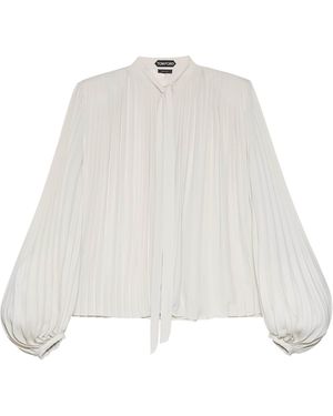 Tom Ford Plissé Sunray Shirt - White
