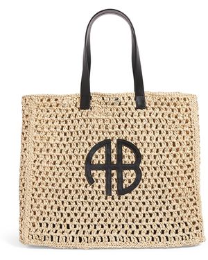 Anine Bing Large Raffia Rio Tote Bag - Natural