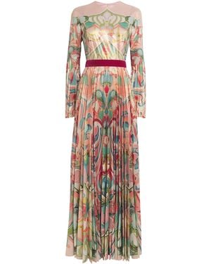 Mary Katrantzou Satin Felix Maxi Dress - Metallic