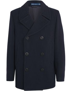 Polo Ralph Lauren Wool-Blend Melton Peacoat - Blue