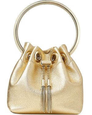 Jimmy Choo Micro Bon Bon Top-Handle Bag - Metallic