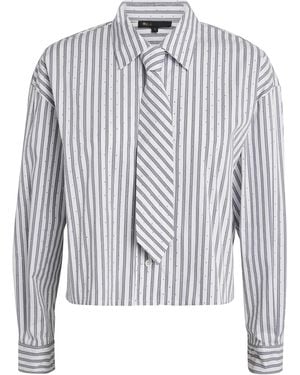 Maje Rhinestone-Embellished Stripe Shirt - Blue