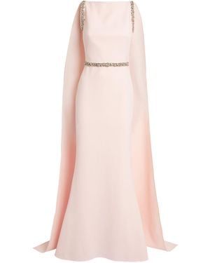 Safiyaa Ginevra Cape Gown - Pink