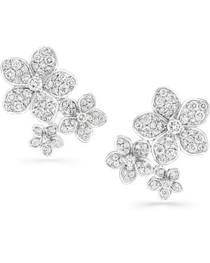 Graff And Diamond Wild Flower Stud Earrings - White