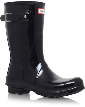 HUNTER Original Gloss Short Wellington Boots - Black