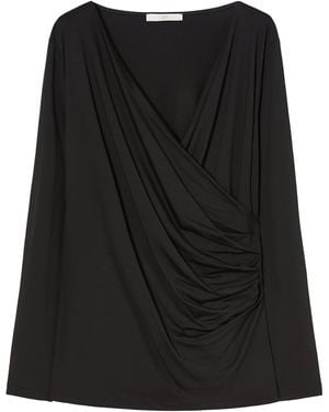 Marina Rinaldi Draped Top - Black