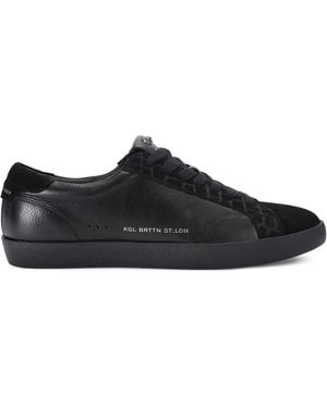 Kurt Geiger Leather And Suede Strand Trainer - Black