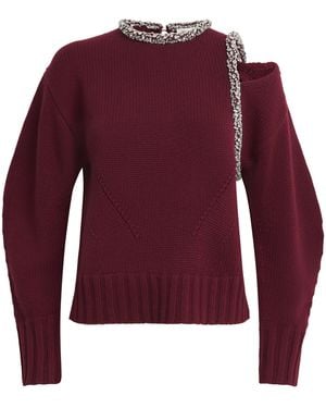 Jonathan Simkhai Wool-Cashmere-Blend Monroe Sweater - Purple