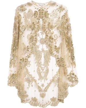 Zuhair Murad Sea Meanders Cape - Natural