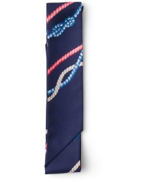 Prada Silk Twill Skinny Scarf - Blue