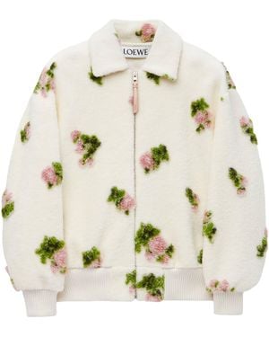 Loewe Fleece Floral Jacket - Natural