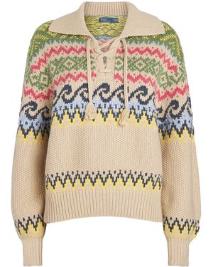 Polo Ralph Lauren Cotton-Wool-Blend Fair Isle Jumper - Metallic