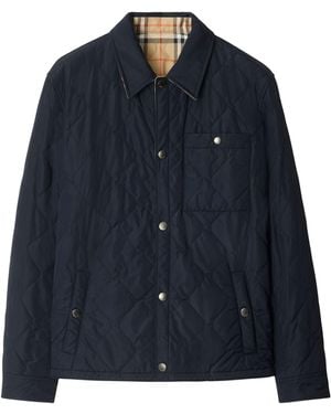 Burberry Reversible Quilted Overshirt - Blue